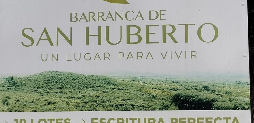 Espectacular loteo Barranca de San Huberto en Nono